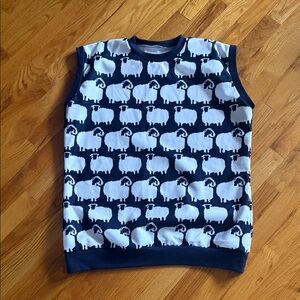 Sheep Pattern Sleeveless Top  As seen on Harry Styles